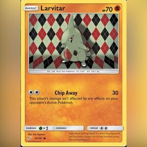 Vintage Larvitar Pokémon Card TEAM UP